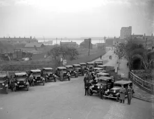 The F Trevillion builders merchant fleet at Erith, Kent. 17 November 1934