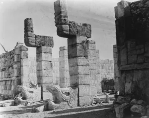 Dr Gann Prints: Facade of Temple of the Warriors. 26 April 1926