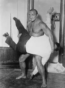Quirky Prints: Famous 16 stone wrestler accuses 7 stone wife of cruelty Waldek Zbyszko, the famous