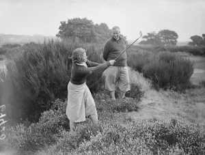 Famous golfing girls and their fathers met in the annual Fathers and Daughters golf