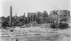 Ruins Prints: Famous temple in peril. It is reported that messages from Cairo state that