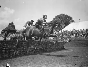 Fancy Dress Steeplechase at Haywards Heath Gymkhana ! Photo Shows : Wearing fancy costume