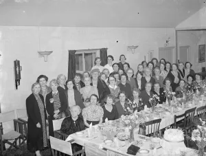 Ladies Prints: The Farningham Womens Institute birthday party. A group photo. 1939