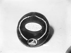 Fascinating Nelson relics on exhibition. A gold necklace with a pierced pendant