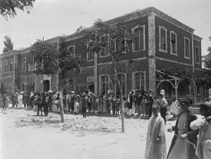 1910s Prints: Field Marshal Sir E H Allenbys tour in Palestine The Municipal Buildings 1919