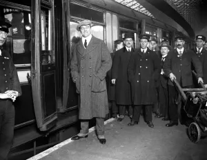Actor Prints: Film stars arrival. Mr Wyndham Standing, brother of Sir Guy Standing and a well
