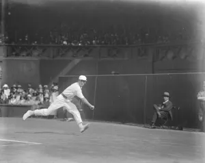 Final of the mens lawn tennis championships at Wimbledon. Lacoste in play. 5