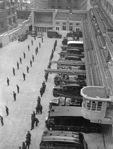 London Life Prints: Fire Brigade rehearses for royal opening new headquarters