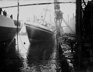 Fire Collection: Fire broke out in Britains biggest post-war merchant ship, but Corinthic, in her