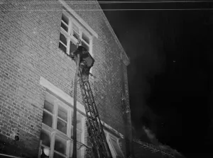 Fire, Victoria Wharf, Dartford. 1937