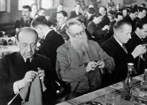Press Photography Collection: The first knitting club for men!. The first mens knitting club has been formed