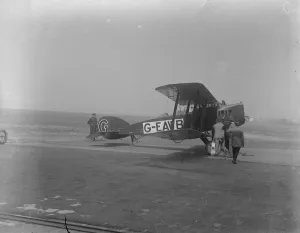 First Man to Own Aero Runabout Mr As Butler left Croydon this morning in his private