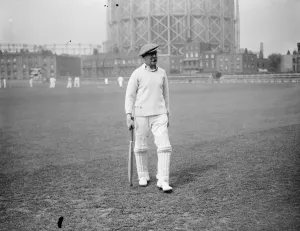 First parliamentary cricket match at the oval. Brigadier General H C Brown, MP