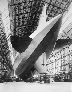 First photos of the zeppelin which will attempt to cross the Atlantic. Built for