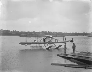 First seaplane wireless ambulance trials at Hamble The first fairy seaplane ambulance