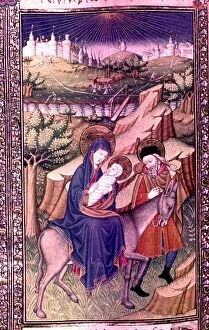Christmas Collection: The flight into Egypt. Book of Hours believed to have belonged to Henry VIII. France, Normandy c