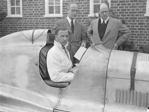 Flight Lieutenant Chris Staniland, the high speed pilot, motocar race driver