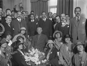 A floral tribute for Egyptian Premier at his hotel Zaghlul Pasha, the Egyptian premier