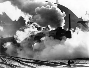 The Flying Scotsman Prints: The Flying Scotsman pulls out of Londons Kings Cross station on its last journey