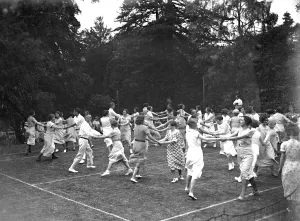 Stills Prints: Folk dancing in Orpington, Kent. 1934 dance / dancing / party season / celebration