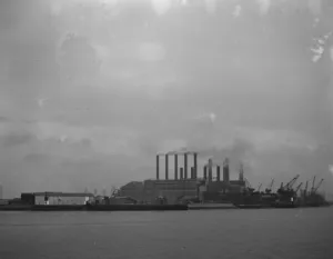 Ford works viewed from the river Thames