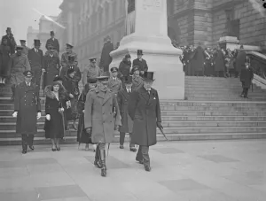 Fourteenth anniversary of the Armistice celebrated in London. The fourteenth anniversary
