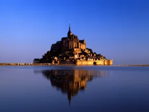 Reflection Prints: FRANCE - MONT SAINT MICHEL is a rocky tidal island in Normandy