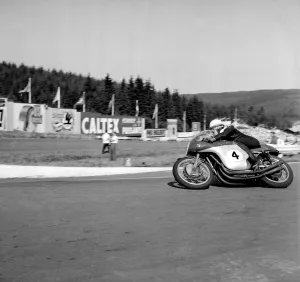 Sportsman Prints: Francorchamps, Belgium : Britains famous John Surtees on an M V Augusta motorbike