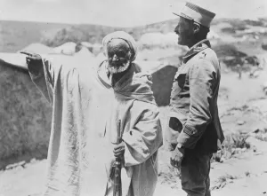 With the French forces in Morocco. The Caid Ali Ben Kadour who mobilised his tribe at Ain Aicha