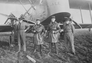 French Planes prepare for flight to Lake Chad Four leading French airman start