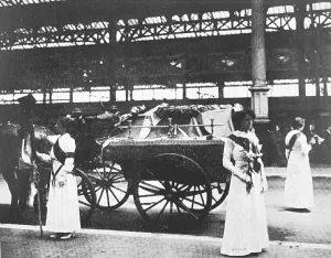 Death Prints: Funeral of Emily Wilding Davison who was killed by a horse at the Derby, Epsom Races