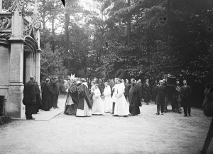 Funeral of the Late Ex Empress Eugenie at Farnborough The Abbe and Benedictine monks