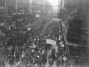 Home Rule Prints: Funeral Procession in Dublin Procession in East Street