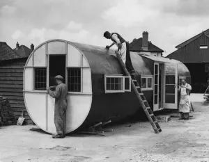 Living Conditions Prints: The fuselage of a Horsa glider - the type used by airborne troops in World War II