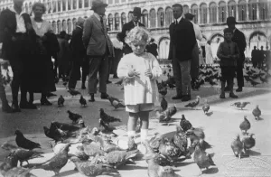 Prince Prints: Future King as a bird lover. Little Prince Michael of Romania, the only son of