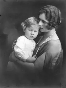 A Future King with his mother Prince Michael of Romania in the arms of his mother