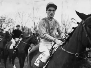 1940s Prints: G. Wicks - a leading National Hunt and steeplechase jockey. 15 December 1946