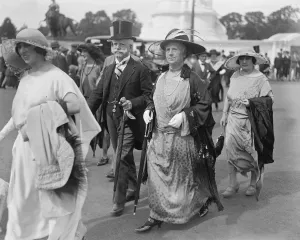 Garden Party at Buckingham Palace. Sir Alfred and Lady Yeo arriving. 26 July 1923