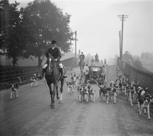 Rider Prints: The Garth pack passing through Wellington college village 9 October 1927