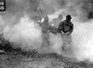 Gas Attack by Air. The famous Chislehurst Caves formed the scene of action for