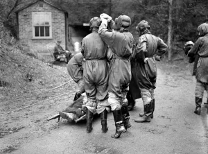 Gas Attack by Air. The famous Chislehurst Caves formed the scene of action for