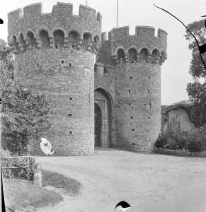 The gate house of 14th century Cooling Castle near Rochester, Kent. It was built