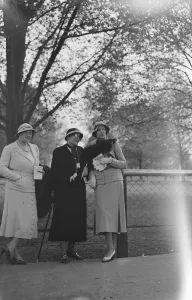 Three Prints: At Gatwick Mrs Konyn, Miss Paton and Miss Bird 12 May 1933