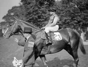 Gatwick Racecourse, Sussex, England. Terry Ryan, the fifteen year old South African
