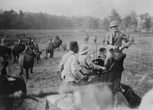 General Bruce on record tiger shooting expedition. General Bruce, the leader