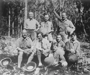 General Bruce on record tiger shooting expedition. left to right, Lieutenant