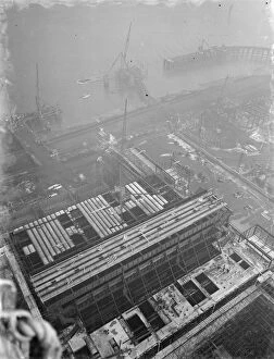 Scaffolding Collection: A general view from one of the chimneys of the new coal electric power station under