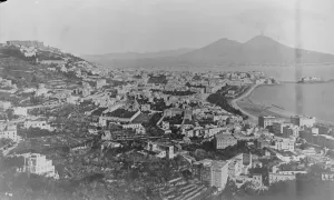 A general view of the city of Naples showing Vesuvius in the background. 26 October