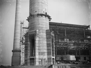A general view of the new coal electric power station under construction near Dartford