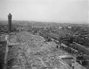 An general view of the site where The Crystal Palace building stood in Sydenham, London